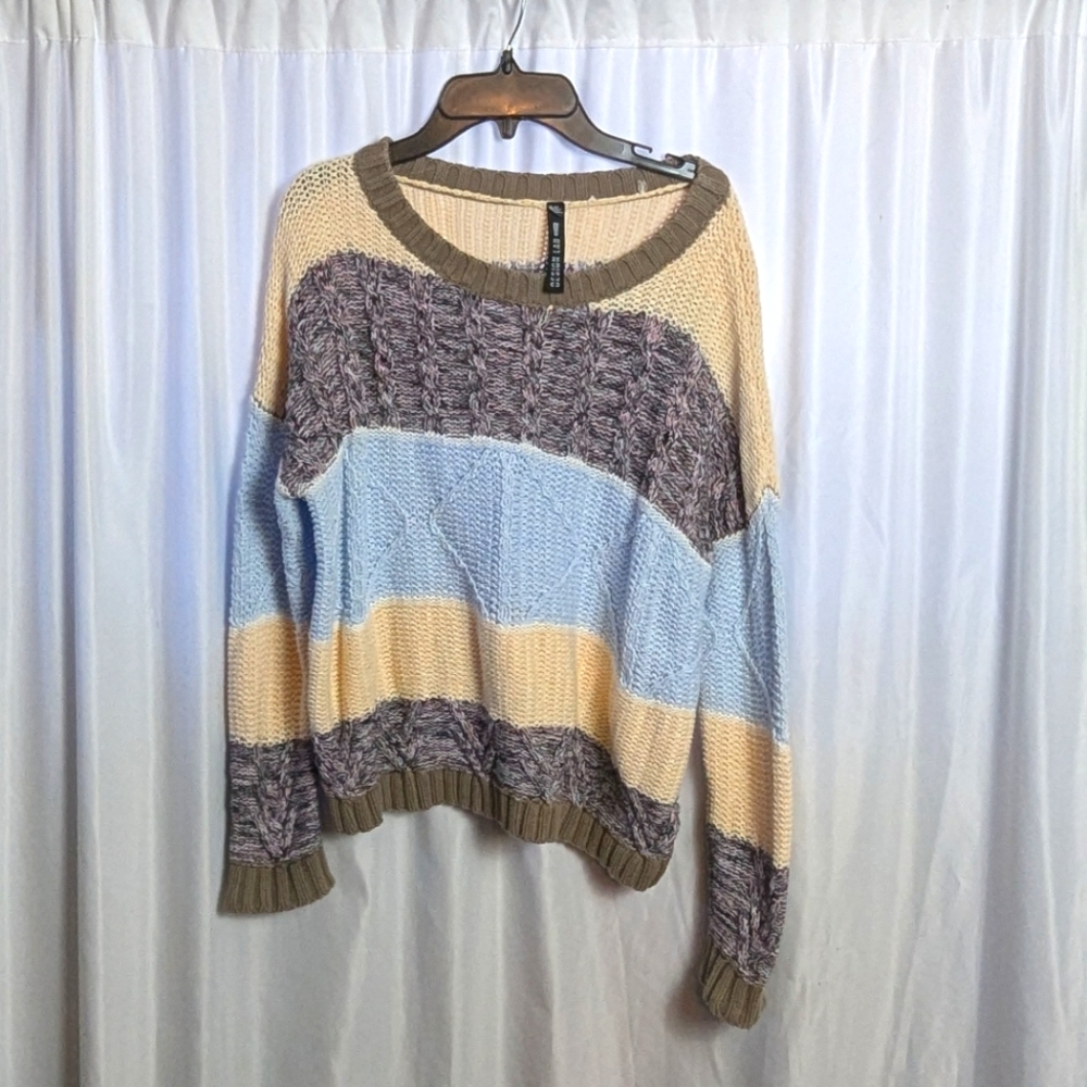 Deisgn Lab Colorblock Knit Sweater